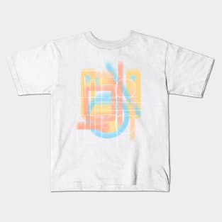 Pastel paint geometric pink Kids T-Shirt